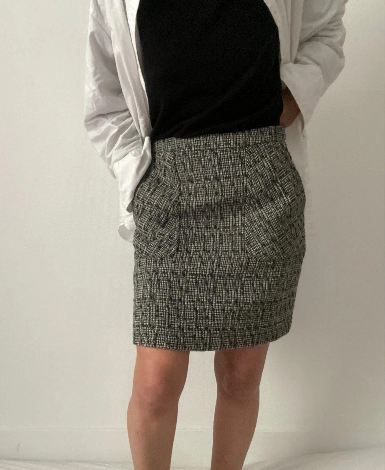 🌺 Falda corta vintage de cintura alta estilo trapecio – photo 8